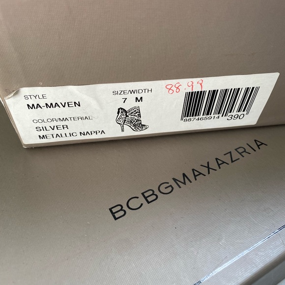 BCBG Maxazria Maven metallic silver heels - Picture 6 of 7